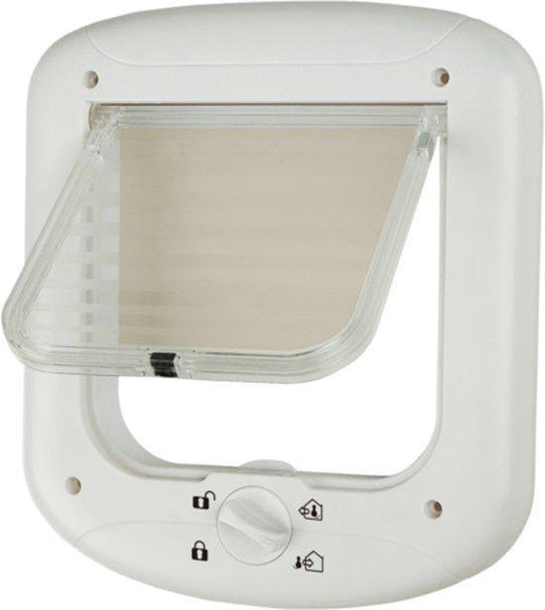 RelaxPets - Kattenluik - Cat Flap - Zelf naar binnen en buiten - Afsluitbaar - Wit - 23x26cm