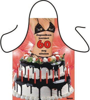 Schort 60 Jaar - Sexy Keukenschort - Vrouw (stoute versie)