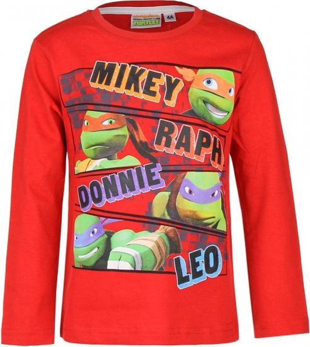 Ninja Turtles t-shirt rood 98