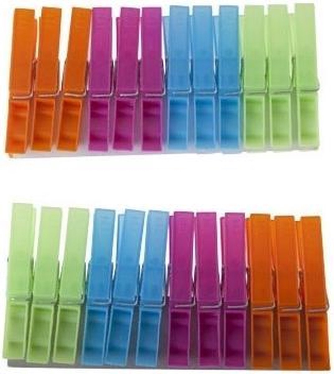96x Wasknijpers in verschillende kleuren - Huishoudelijke producten - Knijpers - Kleding ophangen