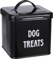 Voercontainer en snack container voor hond - Containers Set voor honden - hondenvoer bewaren - zwart