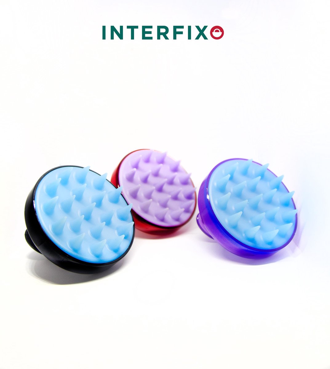 InterFixo Siliconen Haarborstel - Anti Roos - Massageborstel - Massage - Scalp Brush - Scrub - Silicone Hair Brush - Haarband - Haarverf - Hoofdhuid Borstel