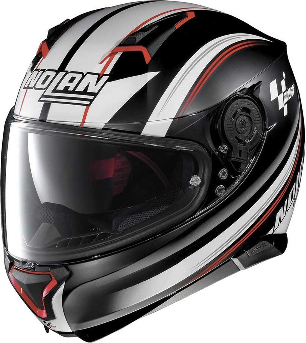 Nolan N87 Motogp N-Com 061 Mat Zwart Wit Rood Integraalhelm - Motorhelm - Maat XXL