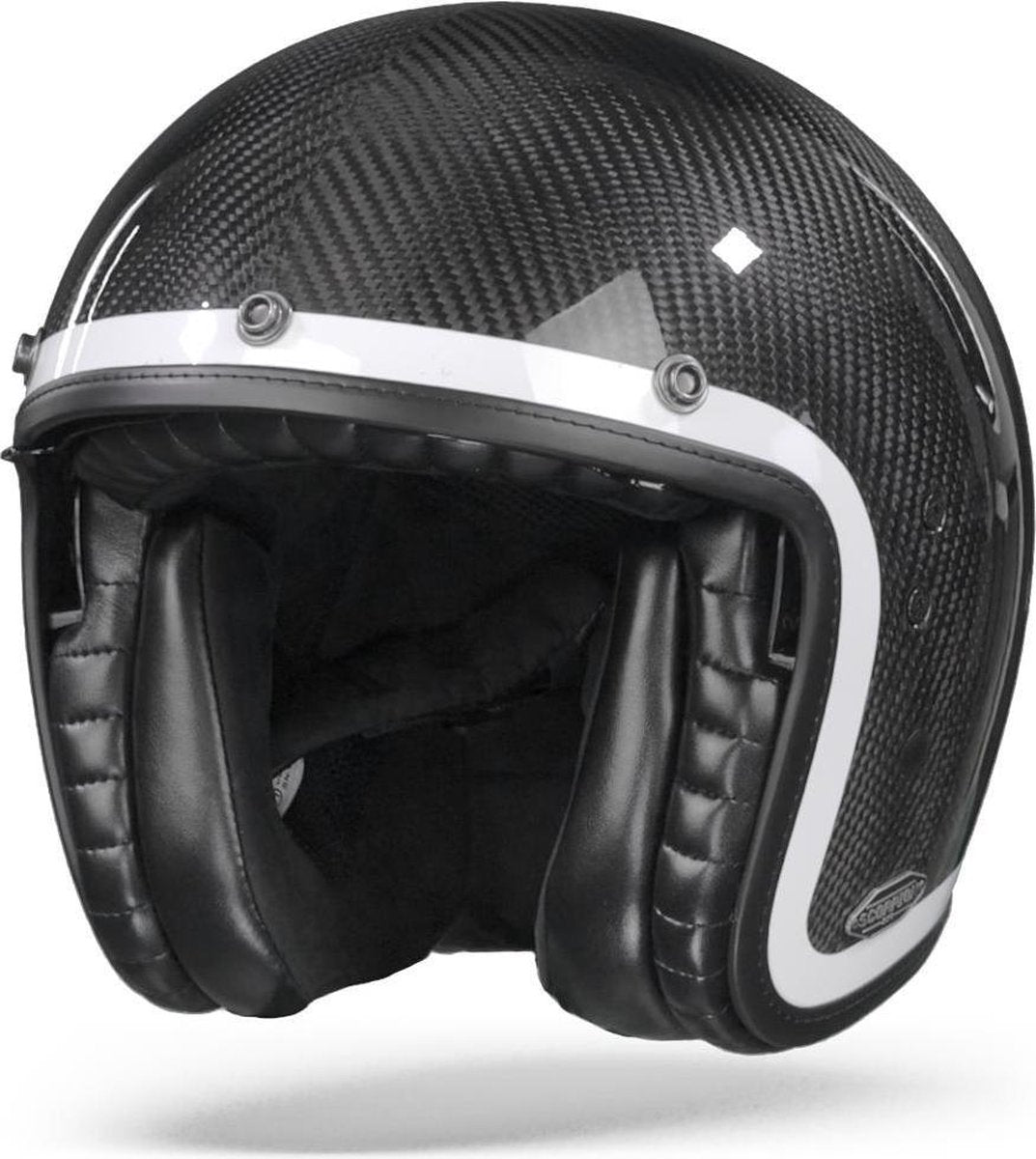 Scorpion Belfast Carbon Lofty White Jet Helmet S