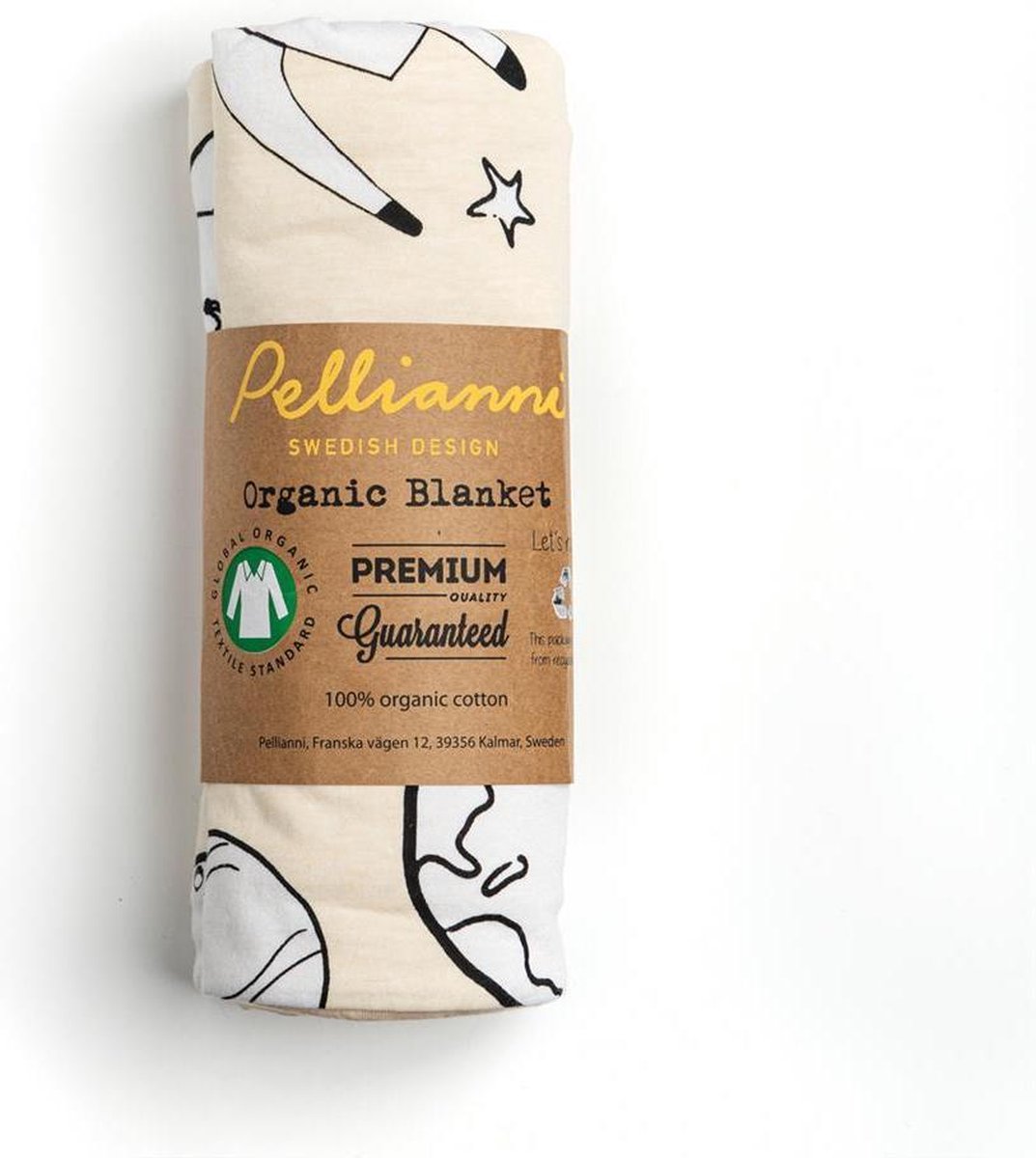 Pellianni: DEKEN RUIMTE ROOS 100x100cm