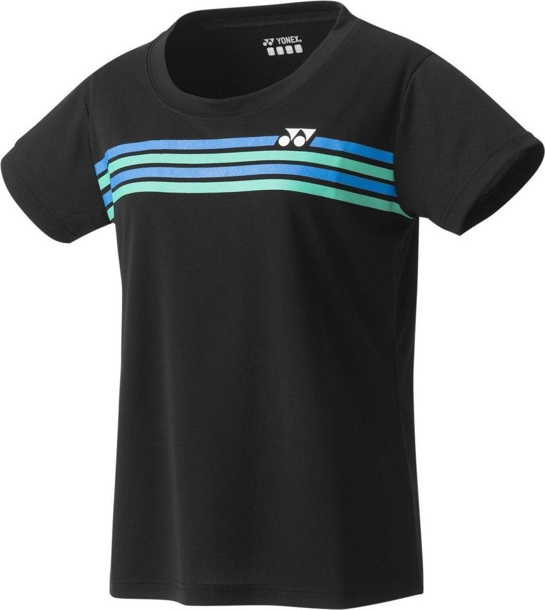 Yonex Tennisshirt Team Shirt Zwart Dames Maat M