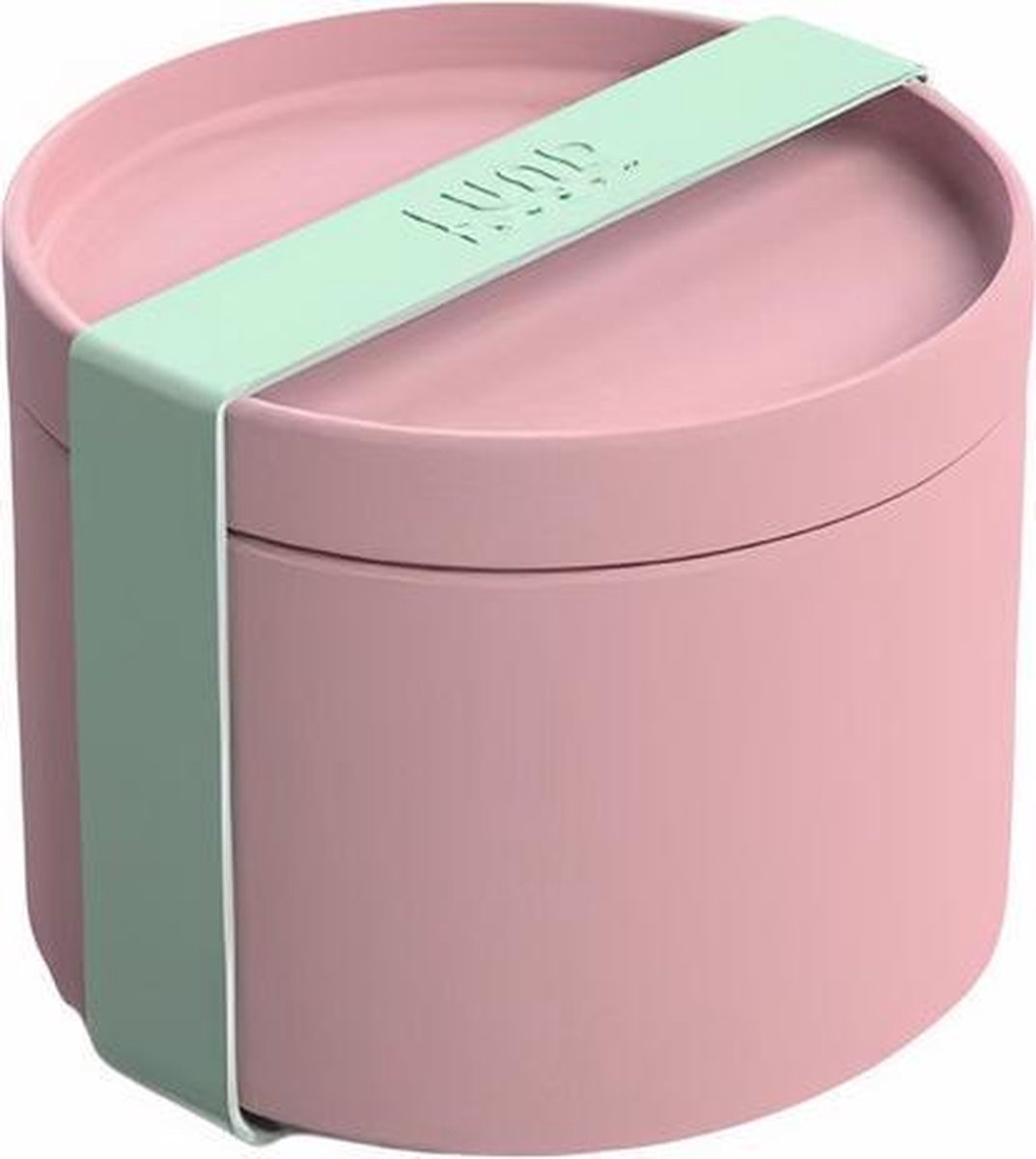 Lund Lunchbox 270 Ml Bamboe 9 X 11 Cm Rond Zalmroze
