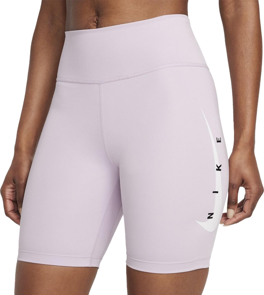 Nike Swoosh Run Sportbroek - Maat M  - Vrouwen - licht roze/wit