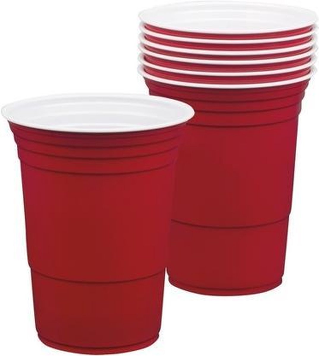 Rode Beerpong bekers - 18 stuks - bier pong bekertjes - Red cup - Drankspellen - Herbruikbare bekers
