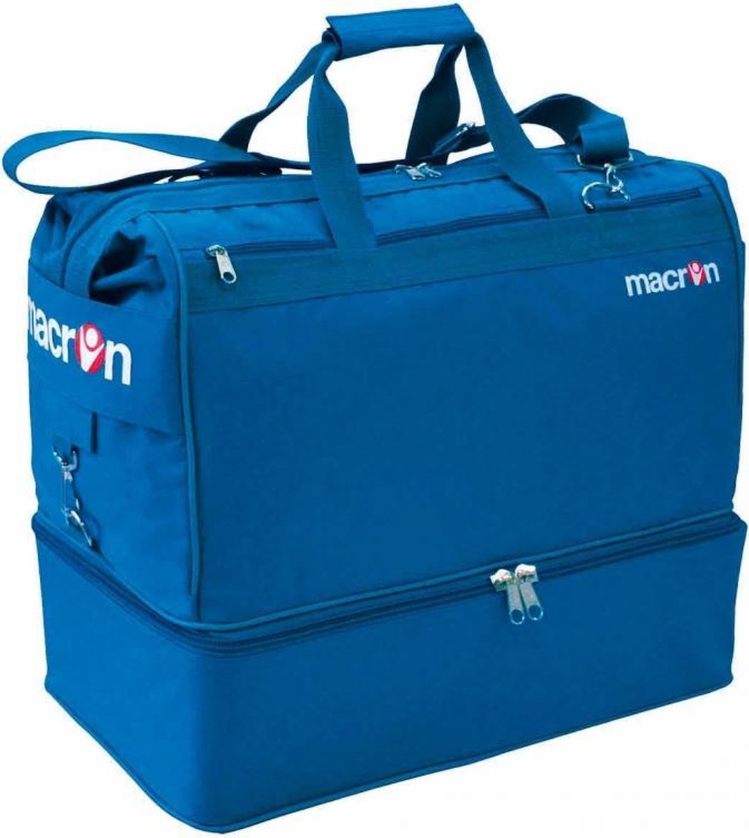 Macron sporttas kleur blauw maat M