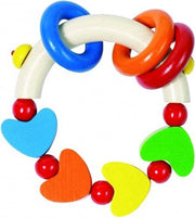 Heimess Bijtring Rond Regenboog Hartjes 10 Cm