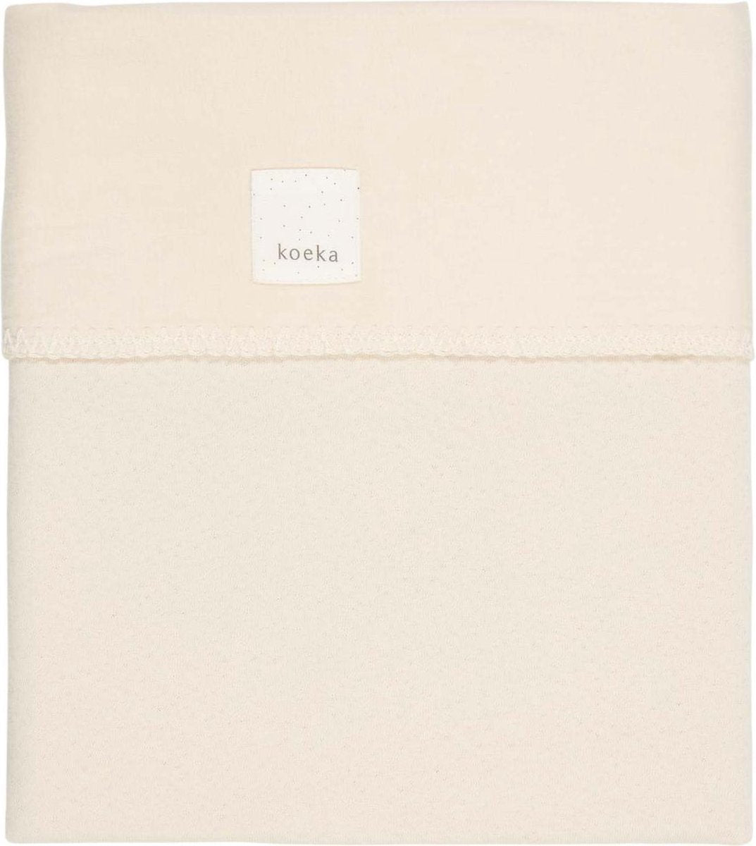 Koeka Wiegdeken Runa flanel - warm white 75x100cm