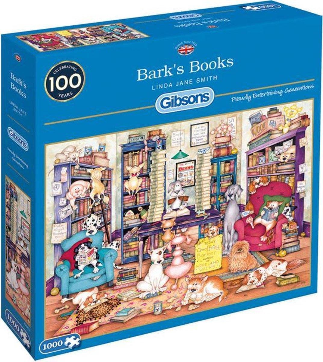 Gibsons puzzel Bark's Books - 1000 stukjes