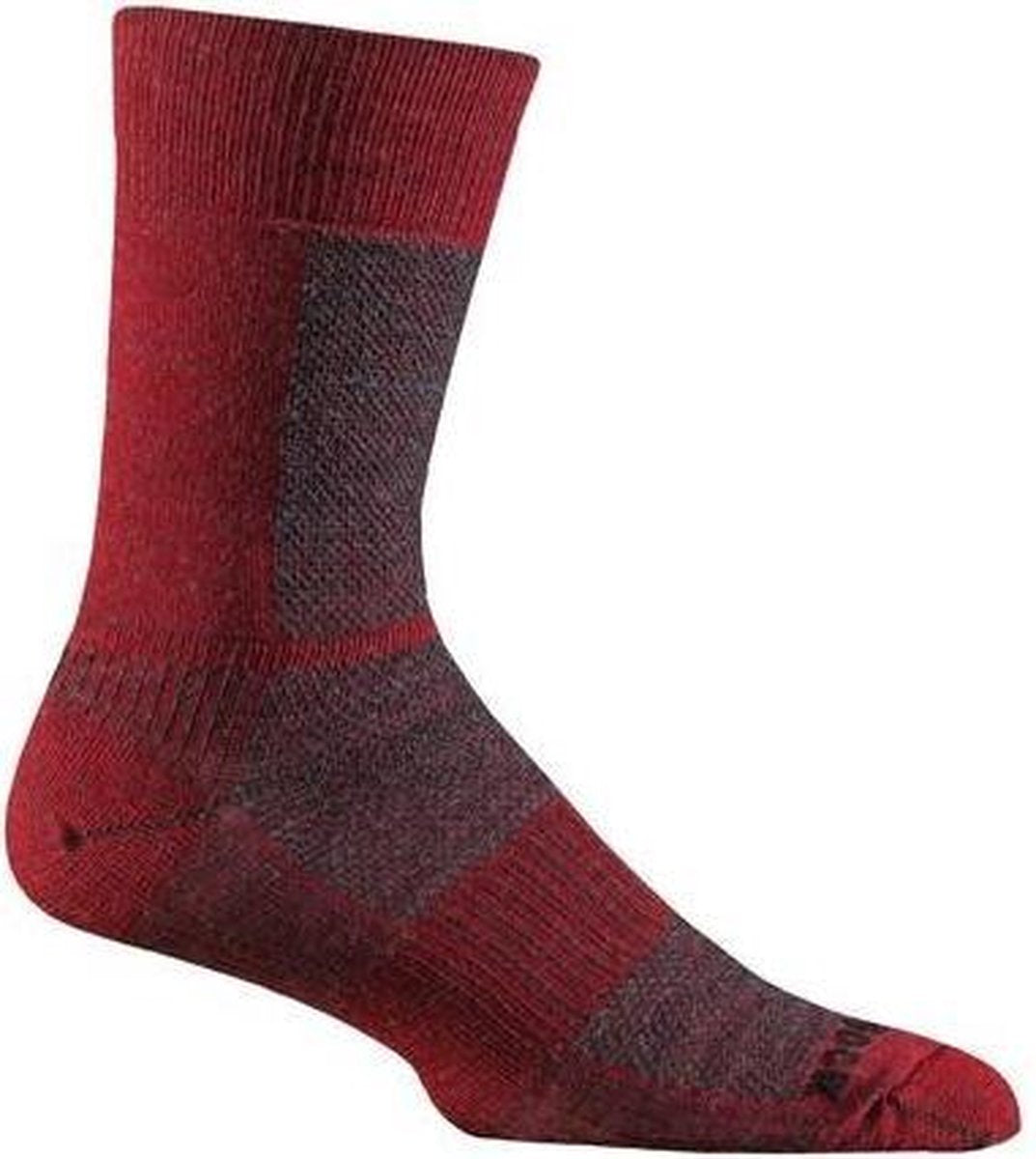Wrightsock Coolmesh Merino Crew - Vuurrood/Grijs - S (34 - 37)