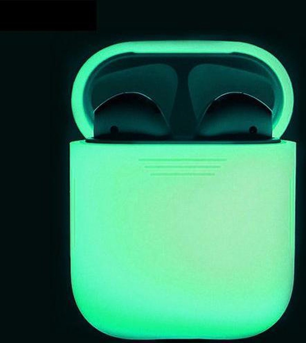 Silicone Case / Cover / Hoesje voor Apple Airpods - Glow in the Dark
