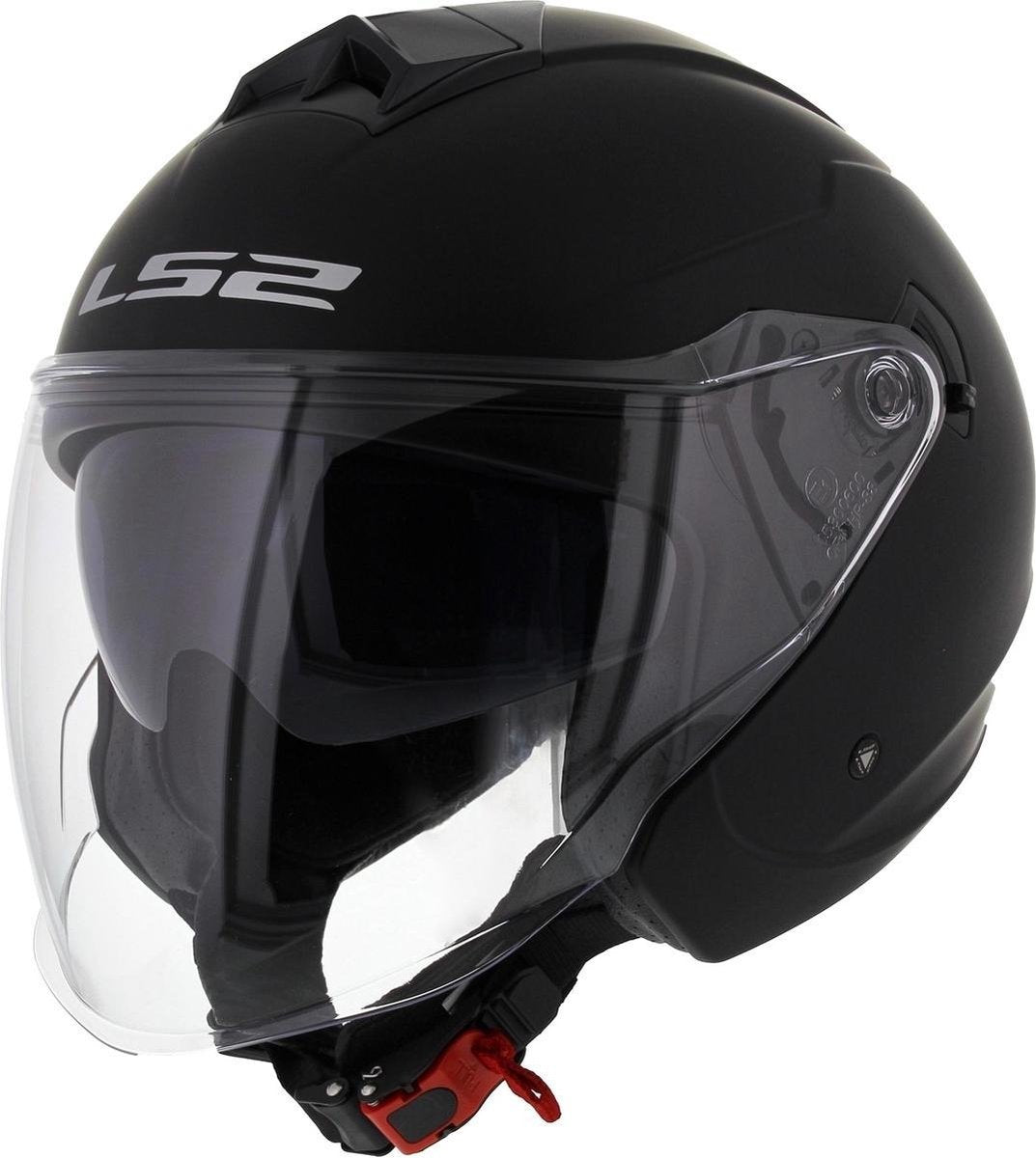LS2 jethelm OF573 Twister Single mono mat zwart