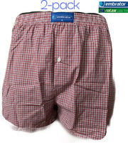 Embrator 2-pack mannen Boxershort geweven katoen rood maat 2XL