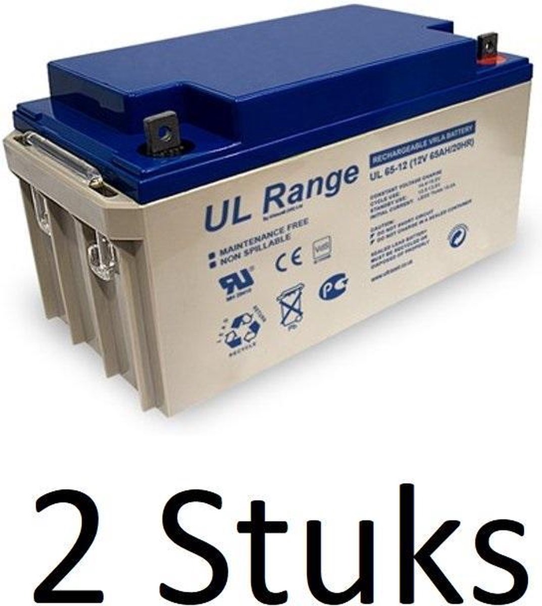 2 Stuks Ultracell Loodaccu UL 12v 65000mAh