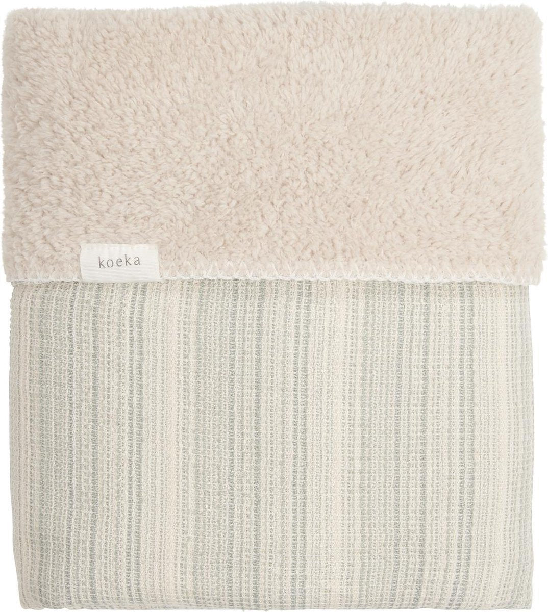 Koeka Wiegdeken Maui teddy - leaf/soft sand 75x100cm