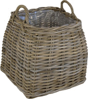Rieten mand Milaan - Houtmand - Plantenmand - Bloemenmand