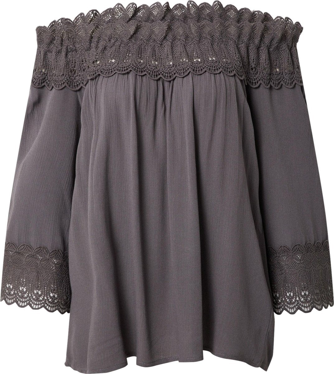 Cream blouse bea Donkergrijs-44 (Xxl)