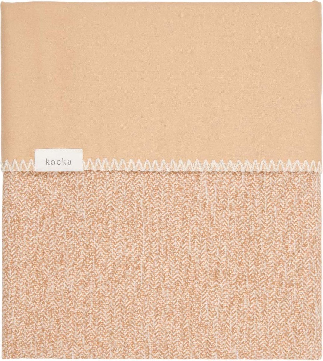 Koeka Wiegdeken Vigo flanel - Caramel 75 x 100 cm