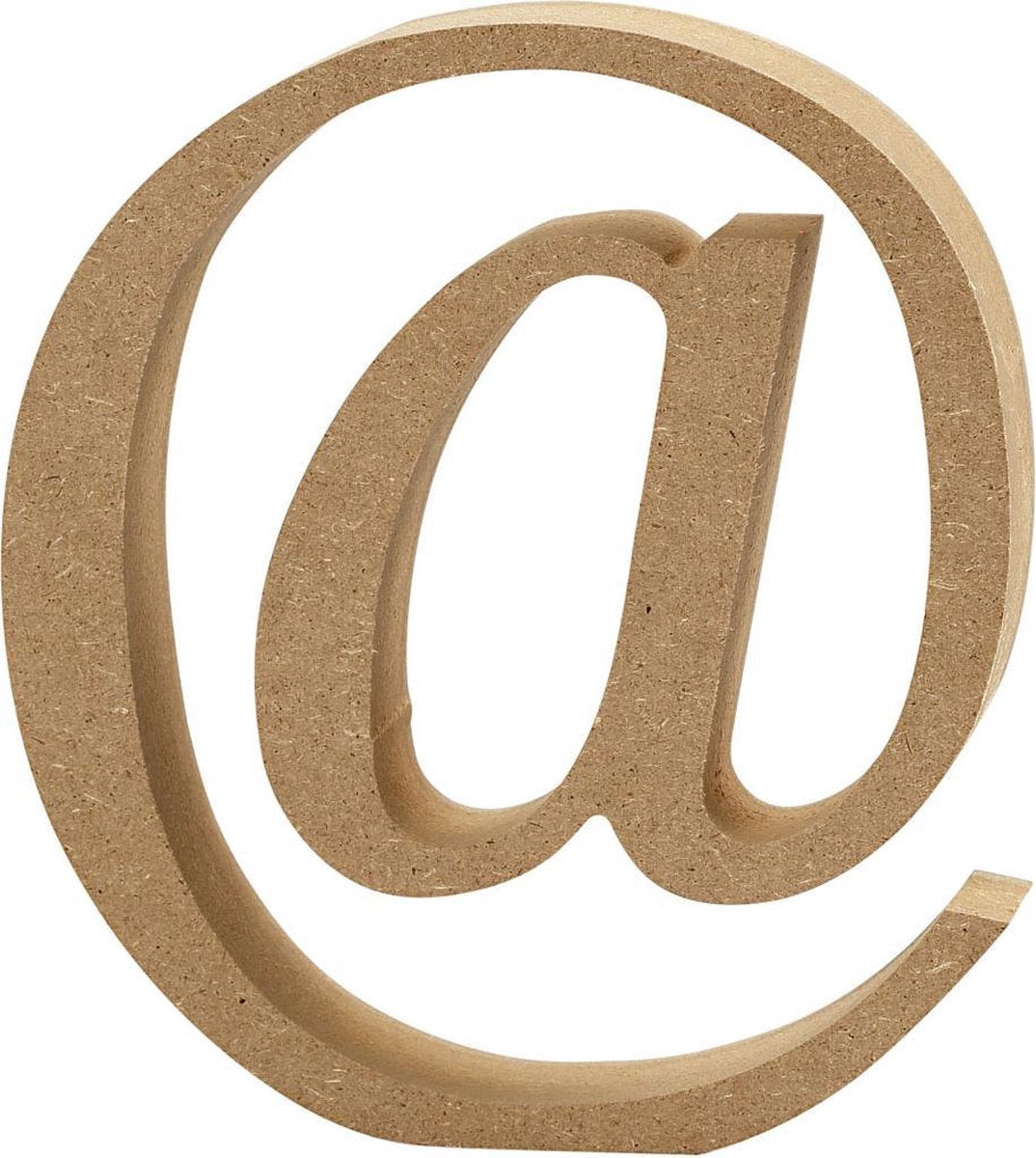 Symbol. @. H: 8 cm. 1.5 cm. mdf. 1 pc