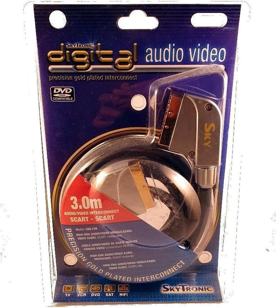 High End OFC SCART kabel Gold 3 meter