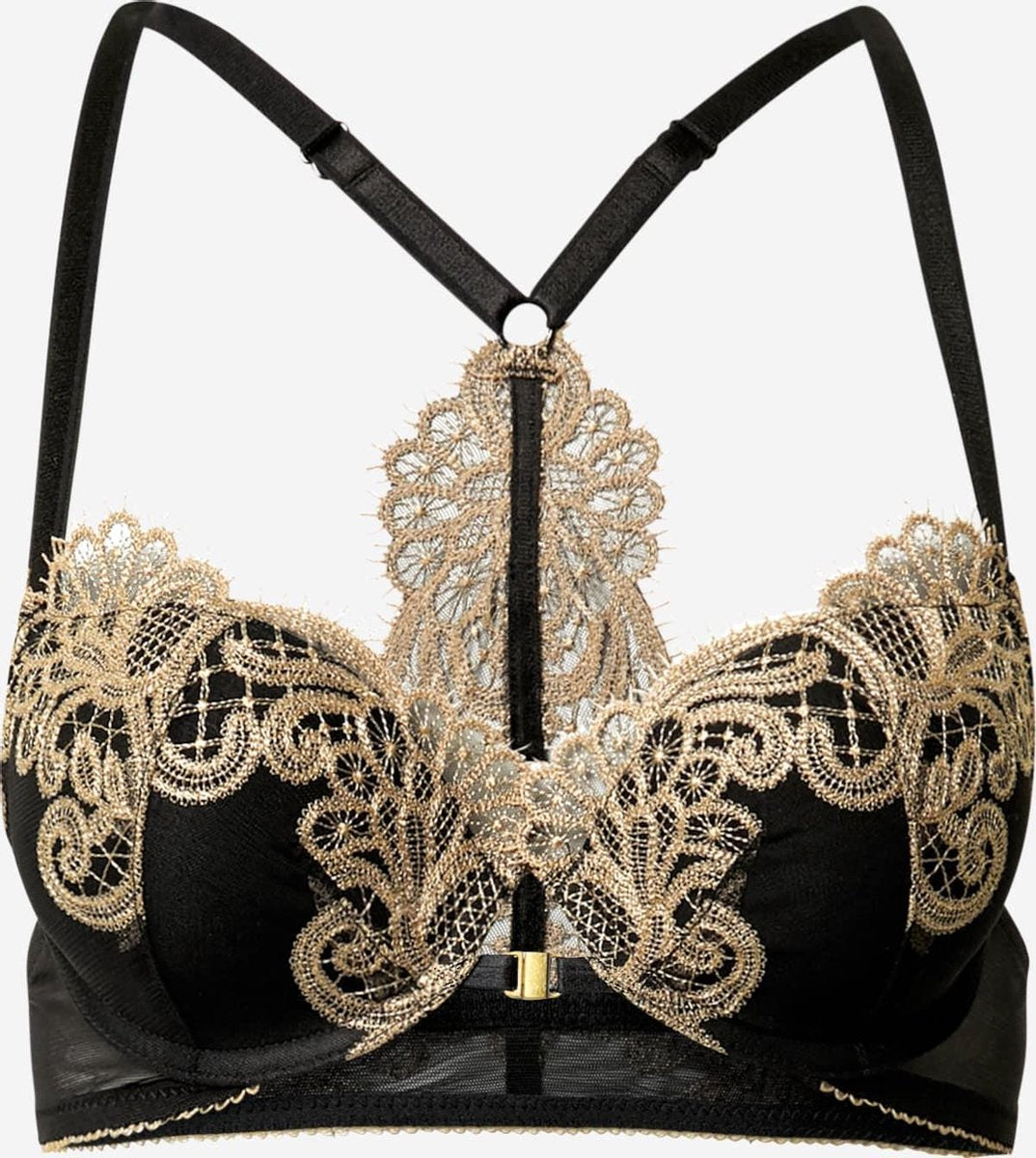 LingaDore - Black Incense Push Up BH - maat 70A - Goud Zwart