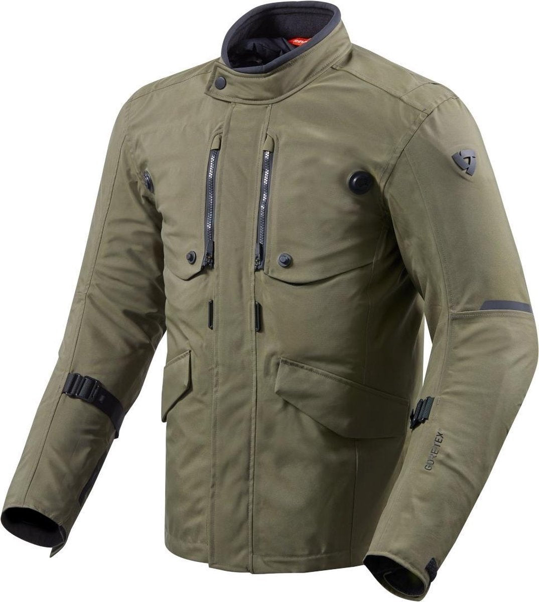 REV'IT! Trench GTX groen GORE-TEX motorjas - gelamineerd GoreTex® motorjack maat XXL