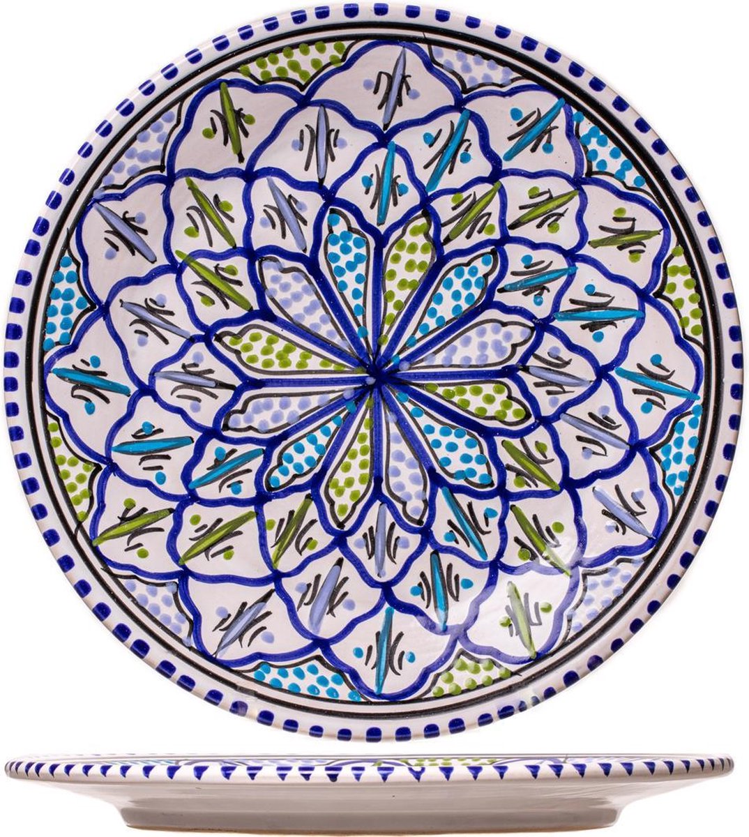 Sareva Dinerbord Blue Green Ø 28 cm