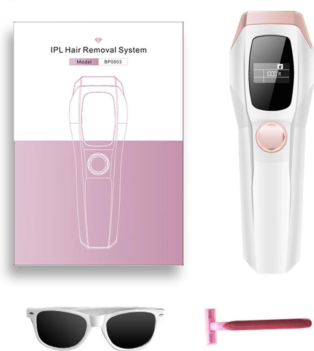 Avenq IPL lichtontharing pro kit  - Ontharingsapparaat - Met 1.000.000 flitsen
