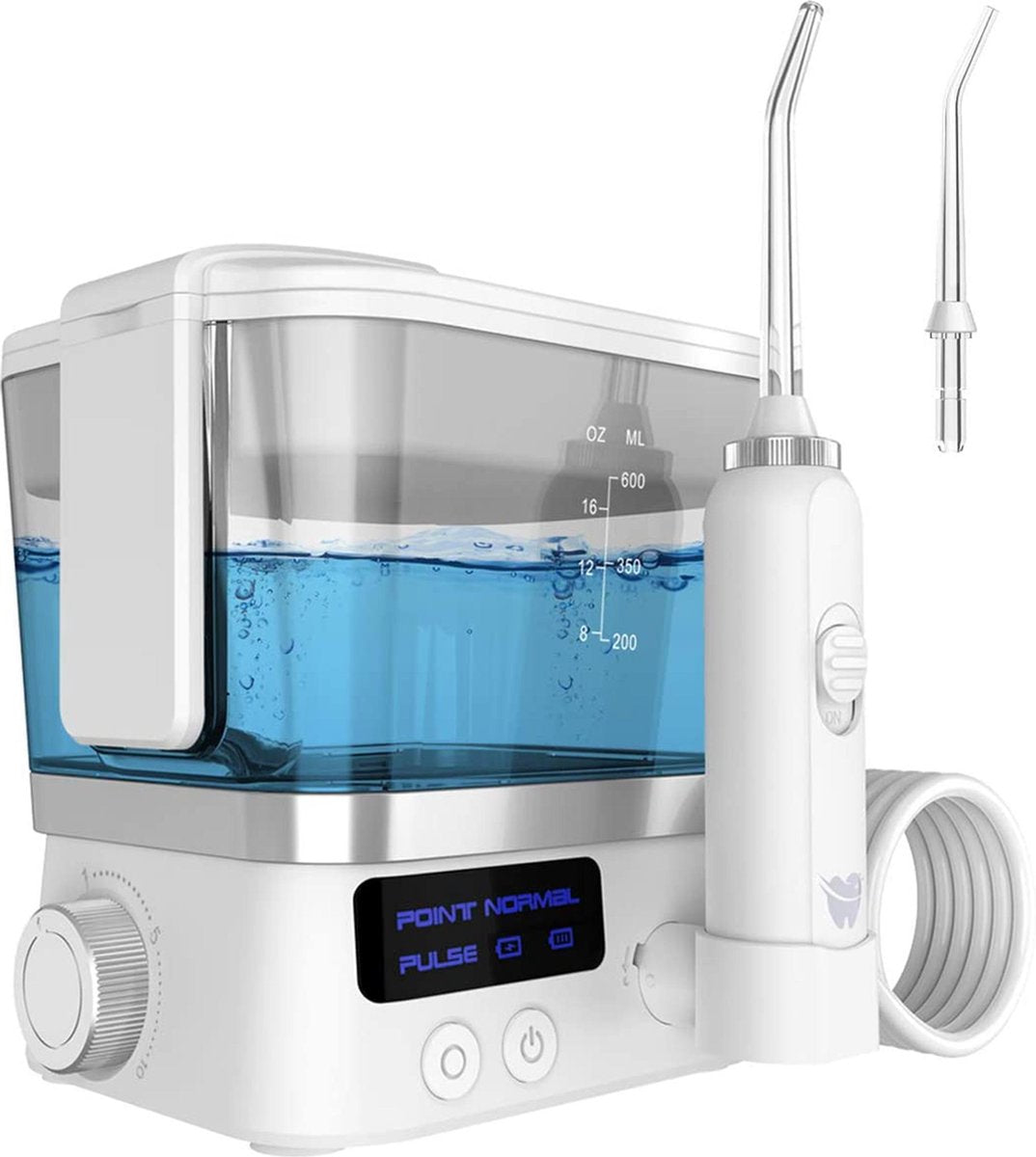 Bestope Draadloze Waterflosser | Monddouche | Flosapparaat | 10 Waterdrukstanden | 600ml Watertank | Klein Formaat
