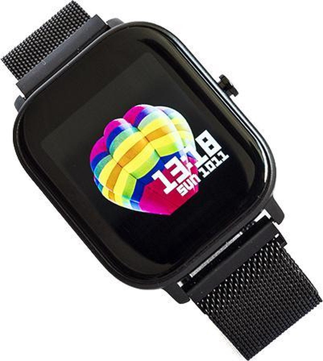 Connect4Lifetsyle - Stappenteller - Smartwatch Classic Zwart Grijs - Horloge - Unisex - 40mm - Zwart