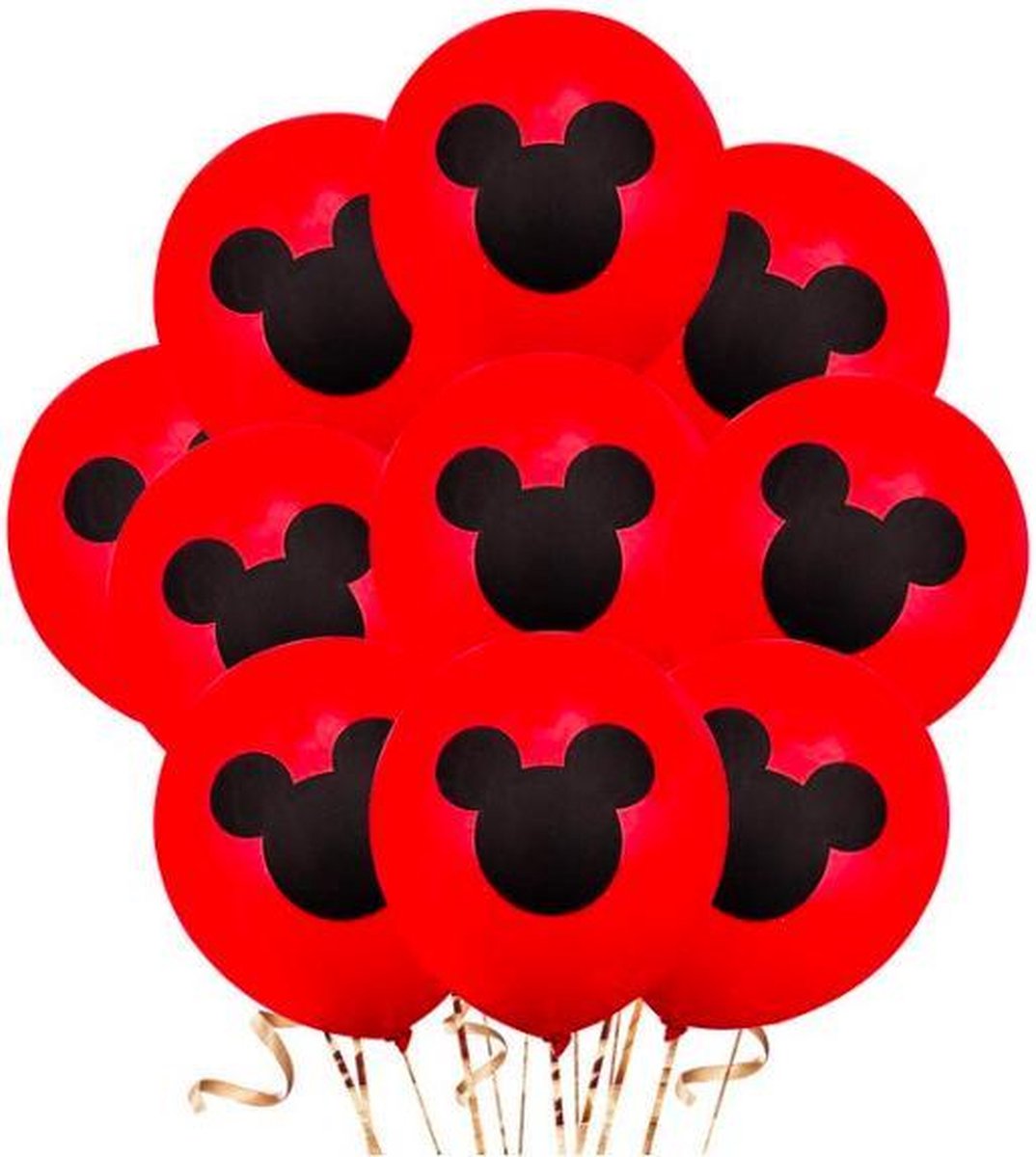 ProductGoods - 10x MickeyMouse Ballonnen Verjaardag - Verjaardag Kinderen - Ballonnen - Ballonnen Verjaardag - MickeyMouse - Kinderfeestje