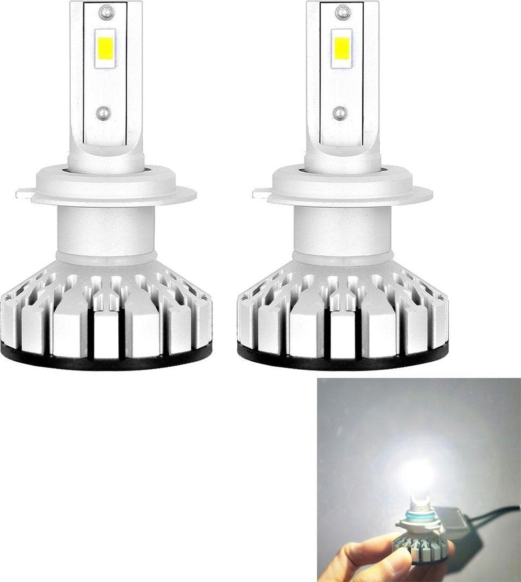 2 STKS R8 H7 30 W 3500LM 6000 K IP65 Waterdichte Auto LED Koplamp met 2 COB Lampen