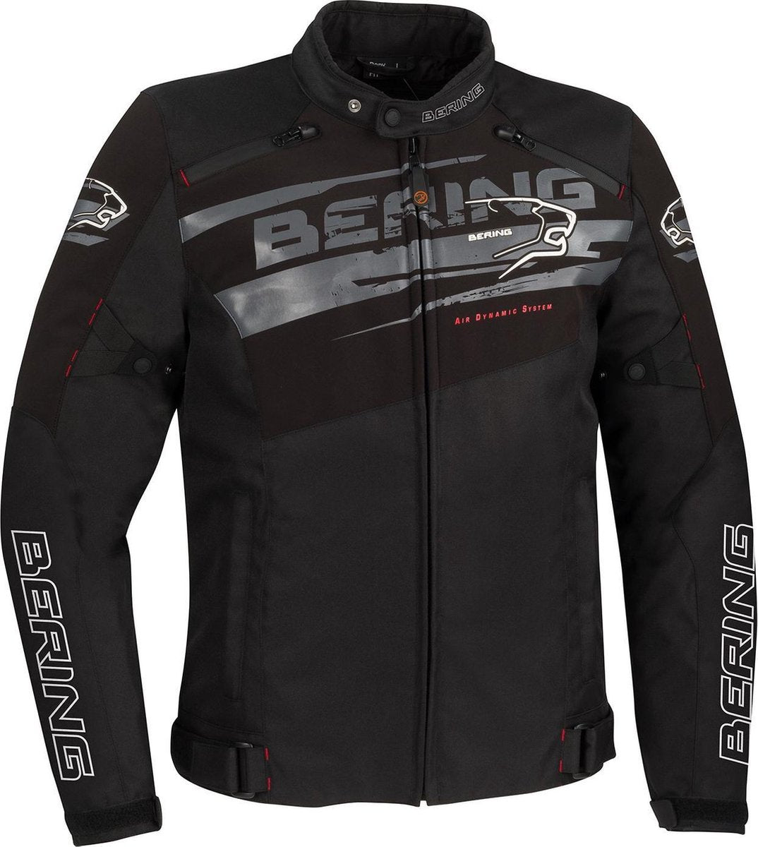 Bering Vikos Black Grey Textile Motorcycle Jacket L