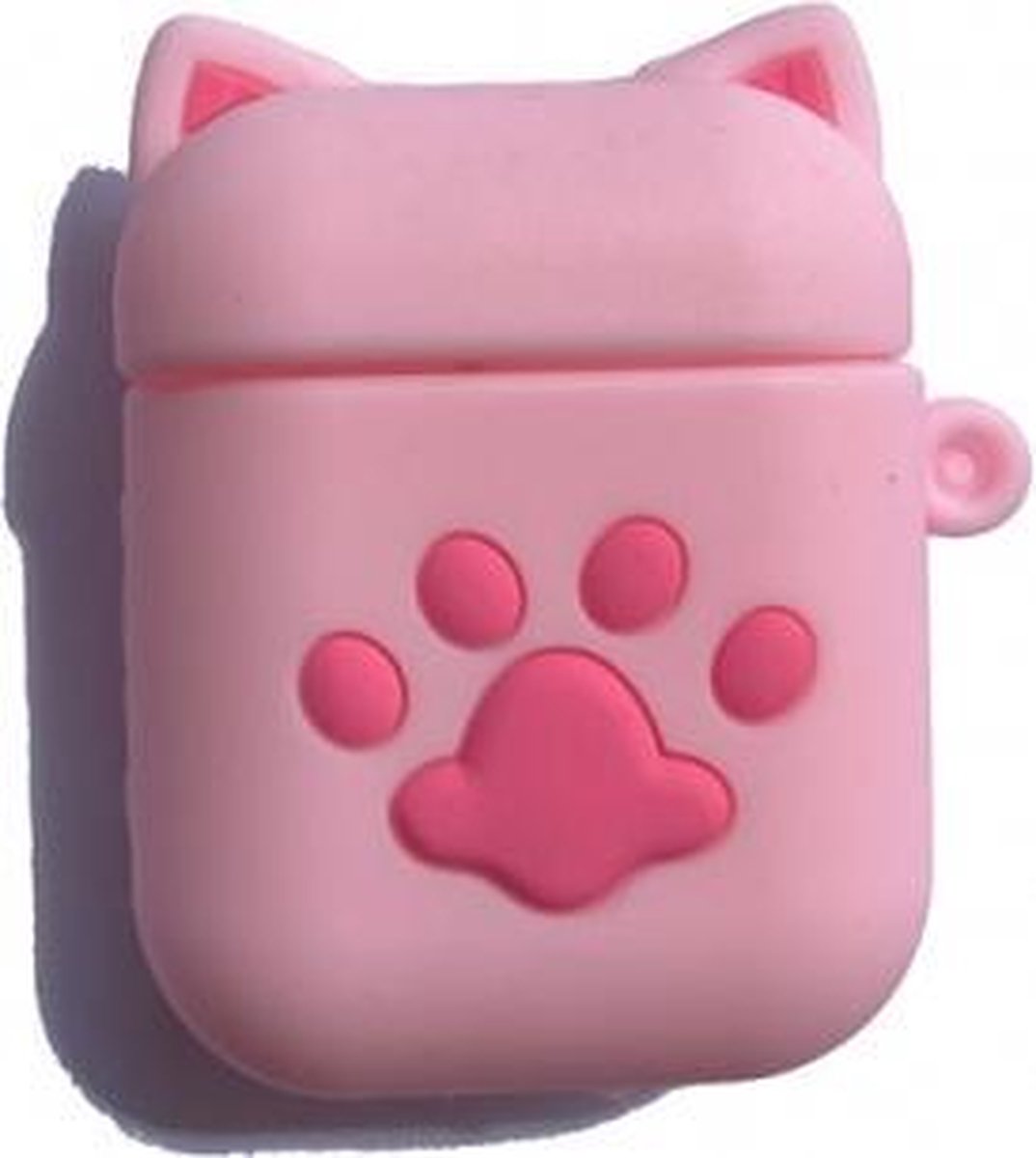 Hidzo Hoes voor Apple's Airpods 1/2 - Kat - Poot - Roze - Siliconen