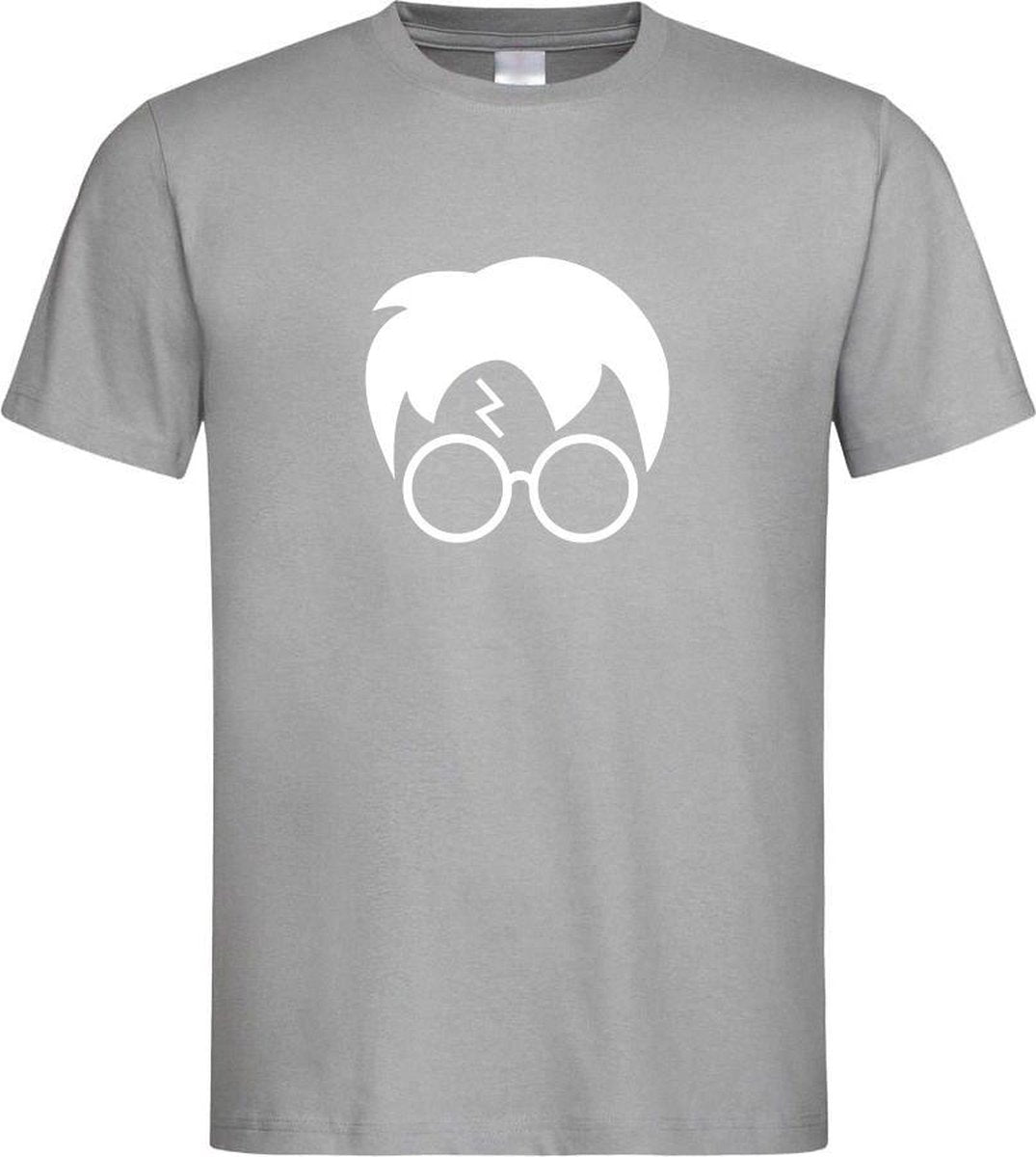 Grijs T shirt met wit  " Harry Potter " logo print size S