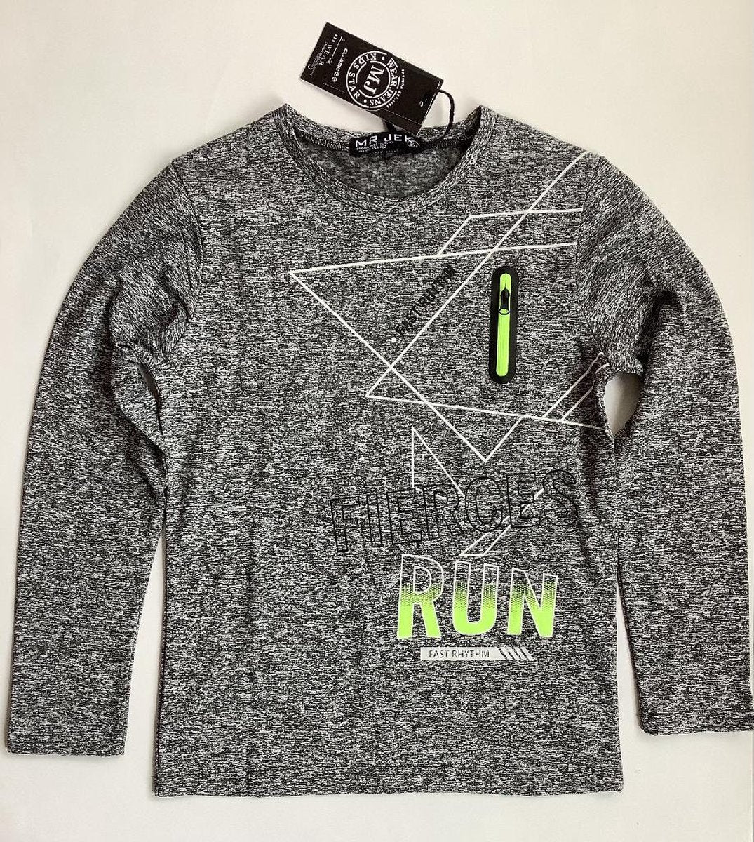 S&C dik shirt met lange mouw - grijs/groen - maat 140/146 (12)