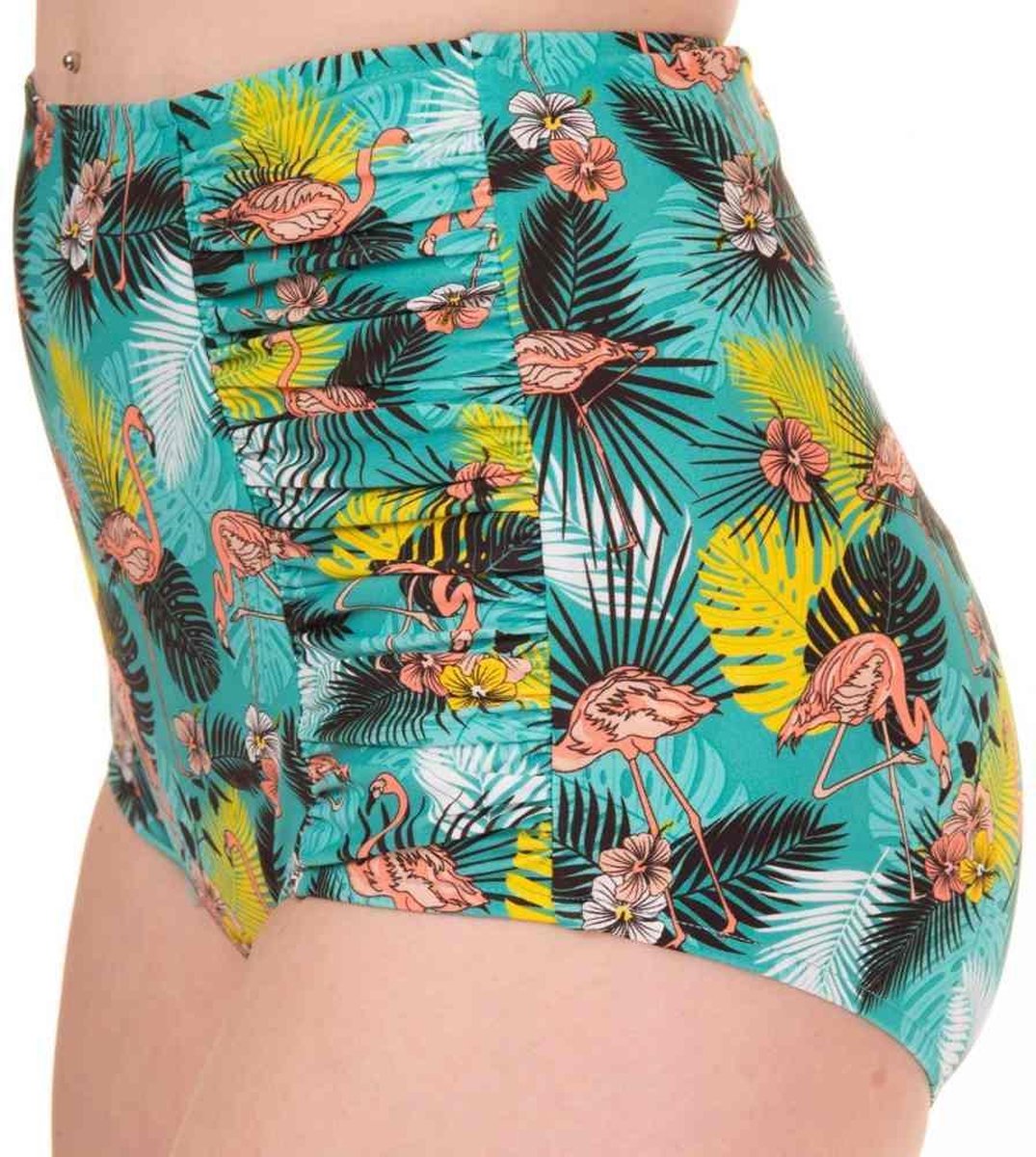 Banned Bikinibroekje -XS- Wanderlust Flamingo Multicolours/Groen