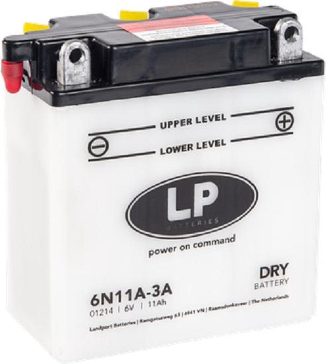 Landport Dry Motor & Scooter accu 6N11A-3A | 6V / 11AH / 80CCA |