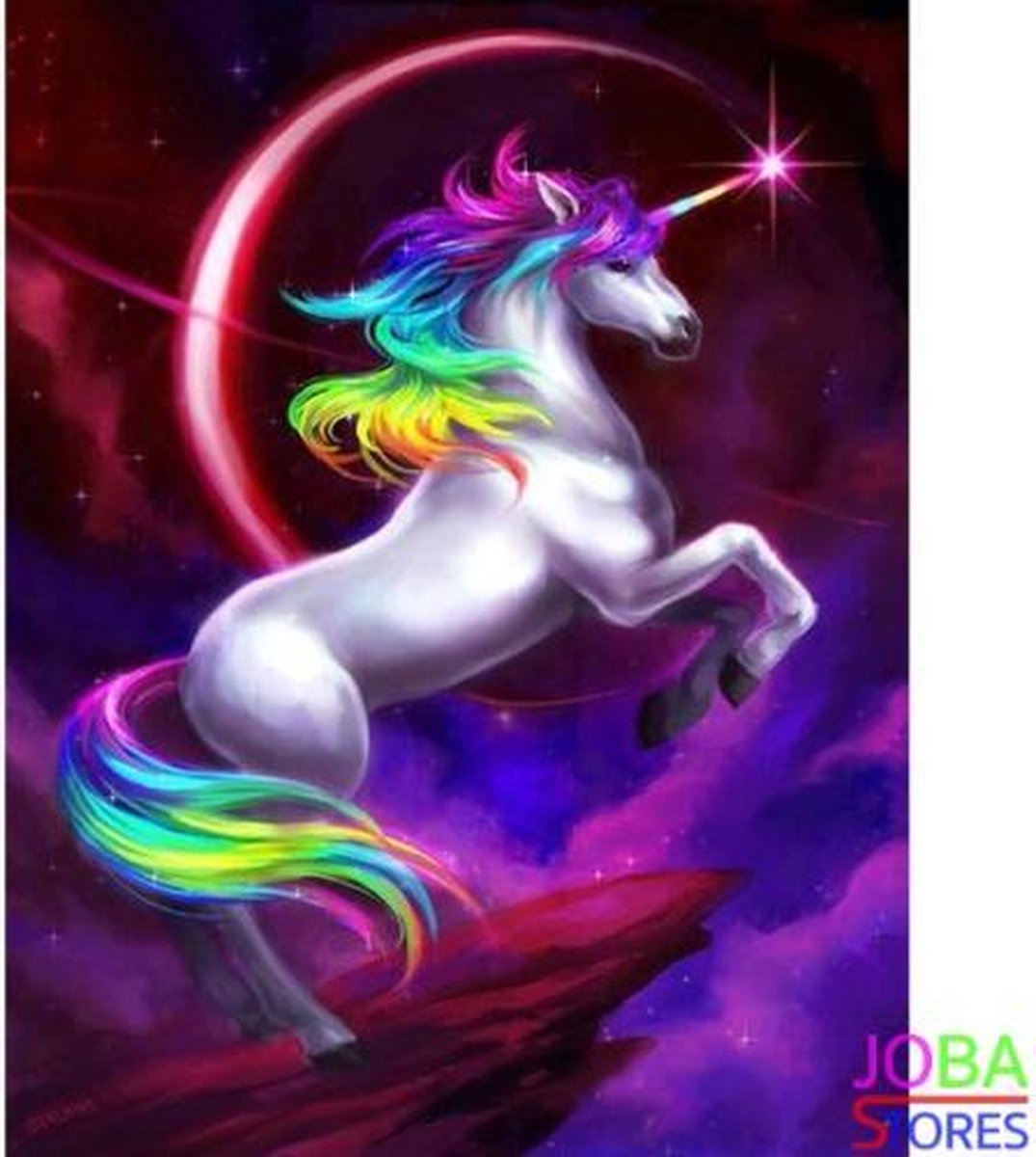 Diamond Painting "JobaStores®" Eenhoorn - volledig - 40x50cm