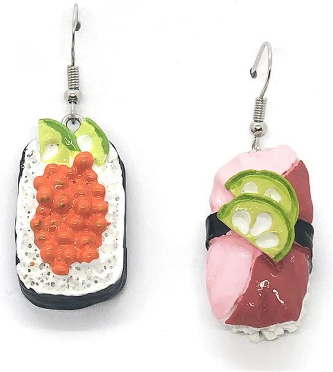 Sushi Oorbellen Japans | Asian Culture | 3D Sieraad resin | Cadeau voor meisje | Budget cadeaus | Valentijnscadeau | Voor Haar