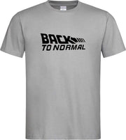 Grijs T shirt met Zwart logo " Back To Normal " print size XXL