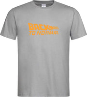 Grijs T shirt met Oranje logo " Back To Normal " print size XXL
