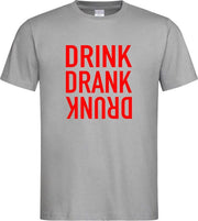 Grijs Fun T-Shirt met “ Drink. Drank