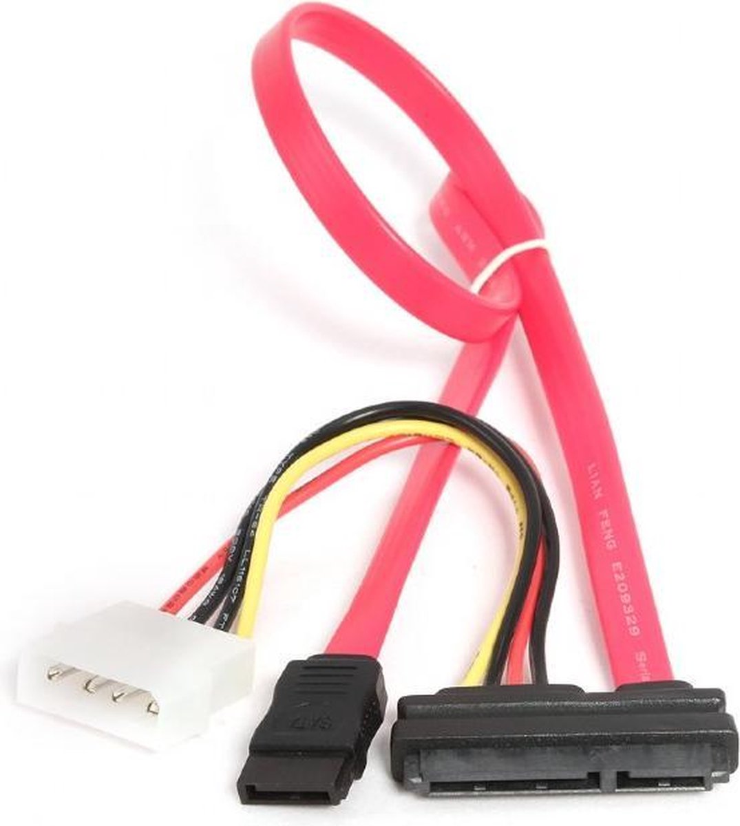 Cablexpert SATA naar SATA data- en Molex voedingskabel - SATA600 - 6 Gbit/s / rood - 0