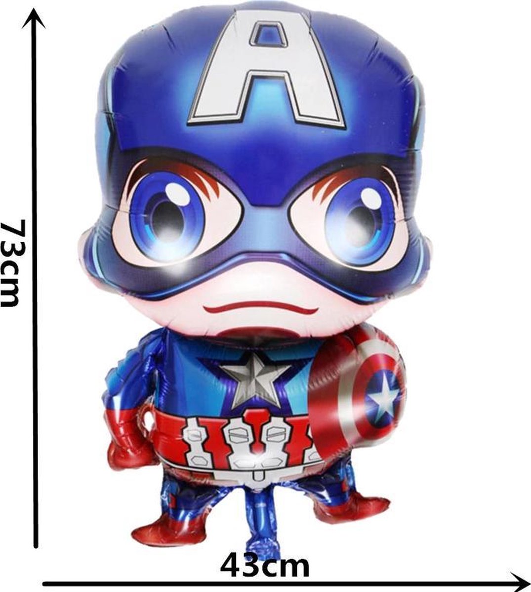 Grote Captain America Avengers Ballon - inclusief opblaas rietje - Folie Ballonnen Verjaardag Decoraties Ballons Kids Baby Boy Party Decoratie Speelgoed kinderfeestje versiering feestpakket