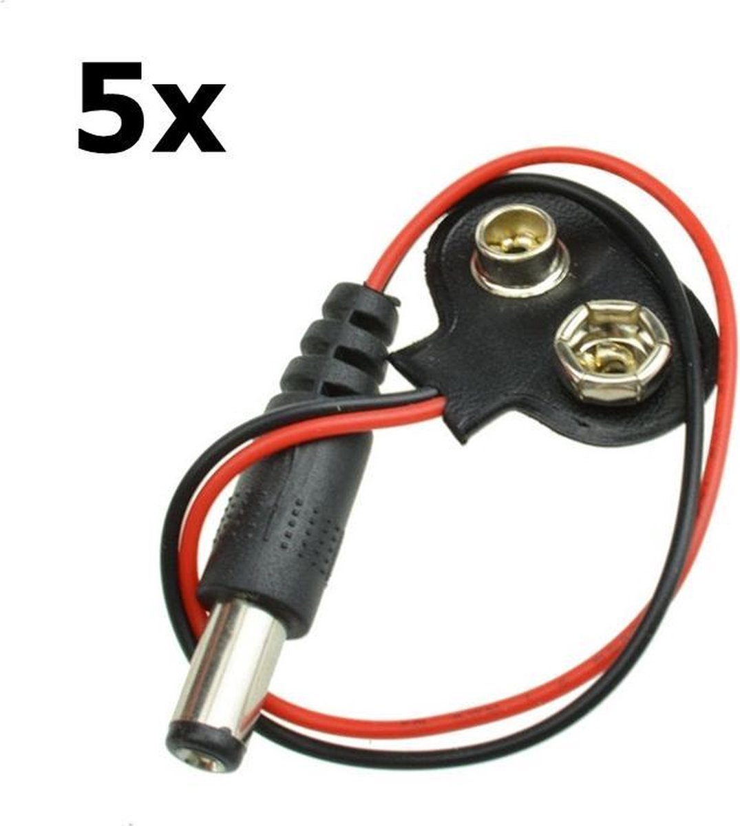 5 Stuks 9V Batterij clip met DC jack voor Arduino